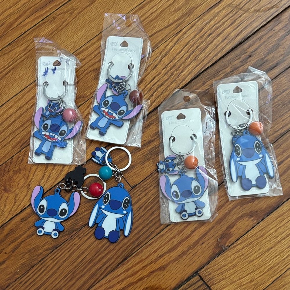 Blue stitch Character Keychains